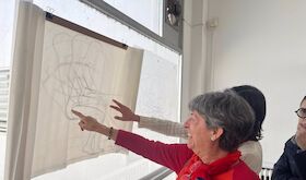 Muestra de dibujos hechos a mano de la diseadora de interiores Luisa Donaire en la ESAD